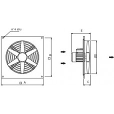 Ventilator axial de perete EXWFN 4-560T